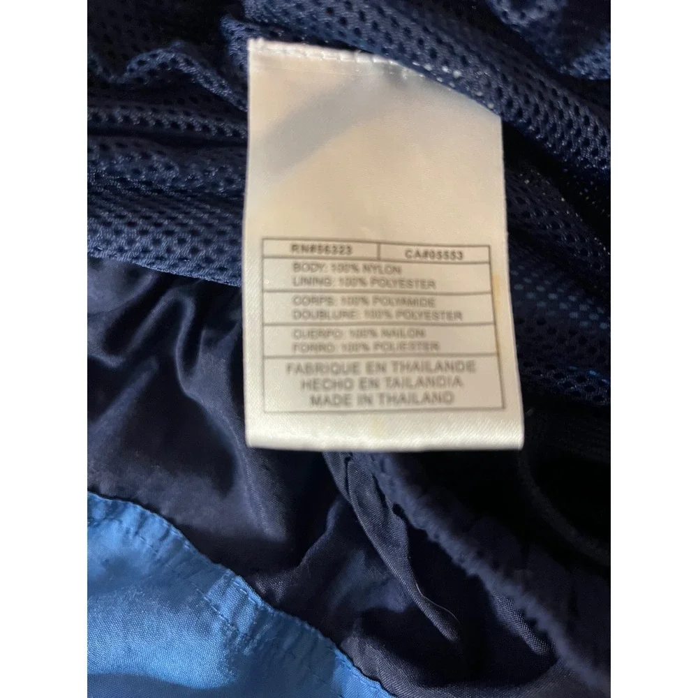 Nike Nylon Mesh Lined‎ Shorts Mens L Navy Blue Excellent Vintage Striped Swim